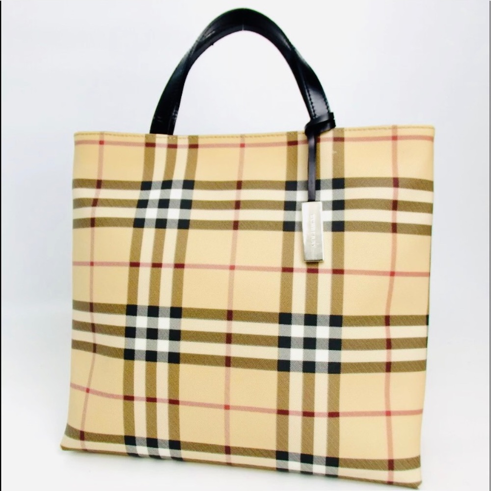 BURBERRY LONDON Nova Check Bag Tote Purse